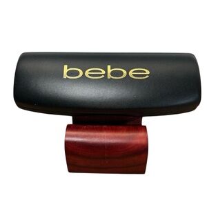 Bebe Eyeglasses Sunglasses Black Hard Case with Gold Logo - Case Only NWOT
